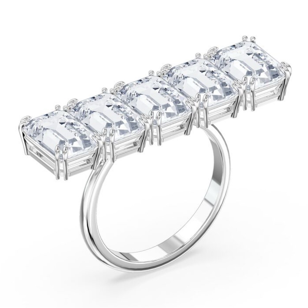 Swarovski Millenia Cocktail Ring White Rhodium Plated 115$